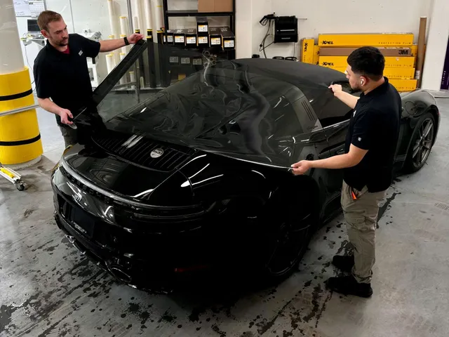 Professional automotive tint shop